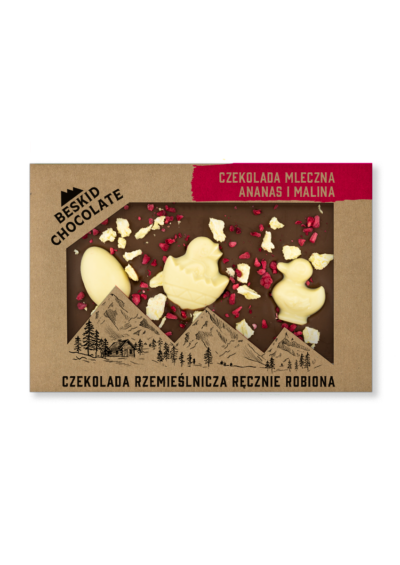 Czekolada mleczna z ananasem, maliną i wielkanocnymi figurkami - obrazek 3