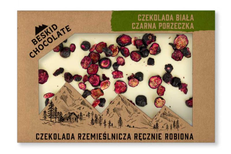 Czekolada biała 32% z czarną porzeczką 70g