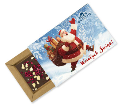 Boże Narodzenie - Czekolada mleczna z ananasem i maliną