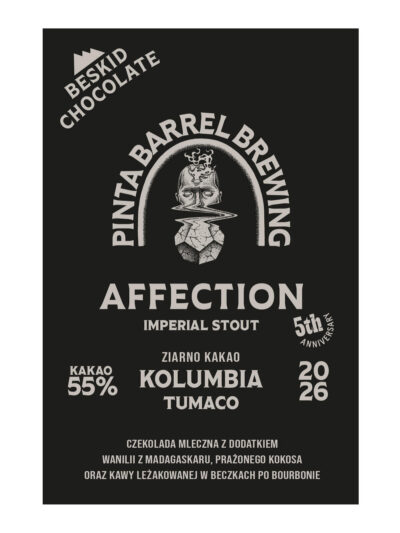 Czekolada Affection Kolumbia Tumaco 55% darkmilk z dodatkiem prażonego kokosa, kawy i wanilii