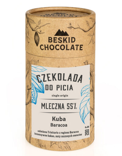 Czekolada do picia mleczna 55% Kuba Baracoa