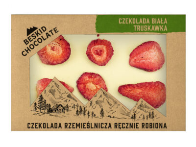 Czekolada biała 32% z truskawką 70g
